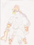 abs anthro armor balls beak biceps clothing erection gauntlets genitals gloves handwear headgear helmet humanoid_genitalia humanoid_penis male muscular muscular_anthro muscular_male nipples pecs penis pokemorph solo dark-moltres nintendo pokemon avian generation_1_pokemon legendary_pokemon moltres pokemon_(species) 2003 hi_res