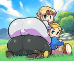 big_butt blush butt camel_toe female huge_butt humanoid_pointy_ears not_furry pointy_ears presenting presenting_hindquarters thick_thighs wide_hips crap-man breath_of_the_wild nintendo the_legend_of_zelda princess_zelda humanoid hylian 6:5 hi_res