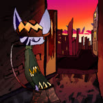 anthro bottomwear brown_bottomwear brown_clothing brown_hat brown_headwear brown_pants city cityscape clothed clothed_anthro clothed_female clothing eyes_closed female fur green_clothing green_shirt green_topwear hand_in_pocket hat headgear headwear music outside pants pockets purple_body purple_fur shirt solo tomboy topwear naircat mammal mouse murid murine rodent 1:1 2012 adobe_animate_(artwork) aliasing animated digital_media_(artwork) loop microsoft_paint_(artwork) short_playtime sound webm