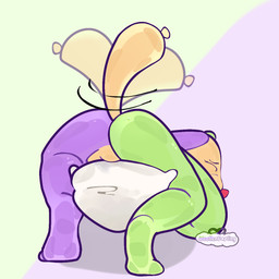 ass_up balloon bodily_fluids ears_back eyes_closed female genital_fluids genitals green_arm green_ears green_leg grinding humping inflatable masturbation pillow pillow_grab pillow_humping pivoted_ears purple_arm purple_ears purple_leg pussy_juice_on_pillow red_nose simple_background solo tail tail_motion tailwag vaginal_fluids vaginal_fluids_on_pillow vulva woollendarling blushcrunch_studio dandy's_world looey_(dandy's_world) animate_inanimate humanoid living_balloon living_inflatable toon_(dandy's_world) 1:1 digital_media_(artwork) hi_res