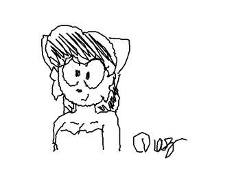 anthro female simple_background smile solo white_background adiaz kivana_(adiaz) domestic_cat felid feline felis mammal 4:3 animated high_framerate monochrome sketch