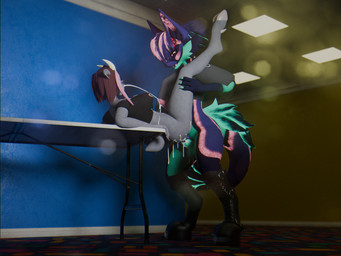 anal anal_penetration anthro bodily_fluids boots clothed clothing cum cum_in_ass cum_in_mouth cum_inside cumshot cumshot_in_mouth cumshot_in_own_mouth duo ejaculation eyewear female female/female folding_table footwear furniture genital_fluids genitals goggles gynomorph gynomorph/gynomorph inside intersex intersex/intersex partially_clothed penetration penis sex shoes table sanythefox the_backrooms hilda_(rosethegoat) rose_(rosethegoat) bovid caprine goat mammal novabeast 3d_(artwork) 4:3 absurd_res digital_media_(artwork) hi_res