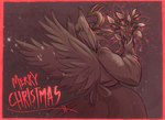 christmas_card holidays horn solo teeth boidbwain christmas ophelia_(boidbwain) angel avian hi_res