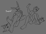 5_toes anthro blush clothing duo feet foot_fetish humanoid_feet humanoid_hands male musk one_eye_closed plantigrade sleepover smelly toes underwear wrestling bunnyfeet canid canine lagomorph leporid mammal rabbit monochrome signature sketch