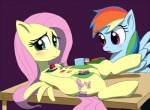 2012 blue_fur blush cutie_mark duo equine female feral fluttershy_(mlp) food food_play friendship_is_magic fur green_eyes hair horse long_hair lying multi-colored_hair my_little_pony on_back pegasus pink_hair pony purple_eyes raikoh-illust rainbow_dash_(mlp) rainbow_hair table wings yellow_fur
Rating: Questionable
Score: 5
User: lemongrab
Date: August 16, 2013