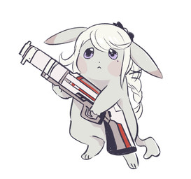 accessory alternate_species asymmetrical_hair bow_ribbon braided_hair dipstick_ears ear_markings female gun hair hair_accessory hair_bow hair_ribbon holding_object holding_weapon mole_under_eye multicolored_ears purple_eyes ranged_weapon ribbons simple_background solo tail weapon white_background white_hair ataraxixx nintendo pokemon pokemon_pokopia the_hundred_line:_last_defense_academy nozomi_kirifuji peakychu generation_1_pokemon pikachu pokemon_(species) 2026 colored crossover digital_drawing_(artwork) digital_media_(artwork) hi_res shaded