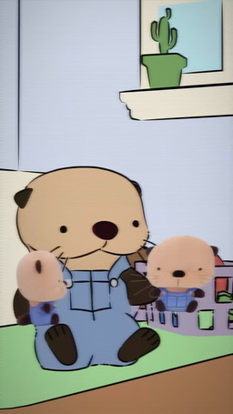 4_toes advertisement anthro argument beady_eyes blurred_background blurred_character brown_body button_(fastener) cactus clothing crt_effect daww denim denim_clothing doll dot_eyes feet female female_anthro holding_object holding_plushie husband_and_wife laundry_basket male male_anthro married_couple music overalls plant playing_with_toys plushie short_ears simple_eyes small_ears sweater tan_body toes topwear toy whiskers window window_sill young young_anthro young_male natural_habitok natural_habitat_shorts kevin_(natural_habitok) margine_(natural_habitok) michael_(natural_habitok) mammal mustelid otter sea_otter 2022 3d_(artwork) 3d_animation 9:16 animated background_music digital_media_(artwork) flat_colors hi_res short_playtime sound webm father_(lore) mother_(lore) parent_(lore) son_(lore)