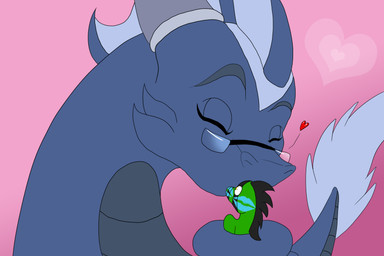 ambiguous_gender anthro blue_body blue_scales duo eyes_closed eyewear female female/ambiguous female_feral feral glasses gradient_background heart_symbol kissing larger_female larger_feral nude pink_background scales simple_background size_difference robthehoopedchipmunk mythology cameron_(skunkdude13) tulip_(rthc) dragon iguana iguanid lizard mythological_creature mythological_scalie reptile scalie 2015 absurd_res flat_colors hi_res