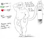 anthro balls english_text eyewear femboy flaccid genitals glasses haplorhine hi_res humanoid_genitalia humanoid_penis knight_(nightfaux) male mammal monkey nightfaux nude open_mouth penis primate pubes slightly_chubby solo standing tail text