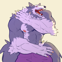 abs anthro big_muscles blue_body claws clothing huge_muscles looking_at_viewer male muscular muscular_anthro muscular_male simple_background tail white_background yellow_eyes rickleone capcom darkstalkers mythology jon_talbain canid canine canis mammal mythological_canine mythological_creature werecanid werecanine werecreature werewolf wolf hi_res
