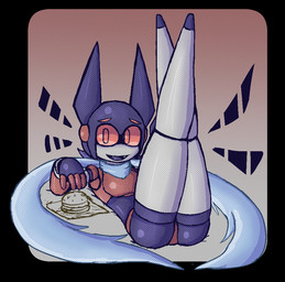 5_fingers big_eyes black_body black_border black_tongue border breasts burger butt extended_legs eyebrows fangs featureless_breasts featureless_crotch featureless_feet feet female fingers food front_view gradient_background halftone_shading legs_up looking_at_viewer lying machine mostly_nude multicolored_body no_pupils not_furry on_back pink_eyes pink_sclera pseudo_clothing red_body scarf scarf_only simple_background slim_female slim_humanoid small_butt solo teeth three-quarter_view tongue white_body white_scarf lizardfungus cc-by-nc-nd crackers_in_bed_pose creative_commons zeda_(lizardfungus) humanoid robot robot_humanoid 2025 aliasing binary_drawing digital_drawing_(artwork) digital_media_(artwork) halftone
