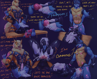 abdominal_bulge abs anal anal_penetration anthro anthro_on_anthro anthro_penetrated anthro_penetrating anthro_penetrating_anthro big_muscles big_penis biped bodily_fluids corruption cum cum_in_ass cum_in_mouth cum_inside dialogue dominant dominant_anthro dominant_male fellatio genital_fluids genitals goo_transformation group male male/male male_penetrated male_penetrating male_penetrating_male muscular muscular_anthro muscular_dom muscular_male muscular_sub nude_anthro nude_male oral pecs penetration penile penile_penetration penis penis_in_ass penis_in_mouth sex spitroast submissive submissive_anthro submissive_male text transformation trio urethral aidennguyen17 mythology nintendo pokemon aquatic aquatic_dragon arcanine dragon generation_1_pokemon generation_4_pokemon lucario mythological_creature mythological_scalie pokemon_(species) scalie 2025 absurd_res english_text hi_res