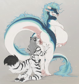 animal_genitalia animal_penis animal_vulva anthro anus areola balls belly big_areola big_belly big_breasts black_markings black_pawpads black_penis black_tail blue_body blue_eyes blue_mane blue_scales blue_tail bodily_fluids breasts butt cunnilingus dipstick_tail duo equine_anus equine_genitalia equine_penis equine_vulva erection female female_anthro fur genital_fluids genitals grey_background grey_hair hair hand_on_breast holding_breast horn huge_breasts humanoid_genitalia humanoid_penis hyper hyper_breasts kneeling long_hair looking_at_another looking_at_partner looking_back looking_back_at_another looking_back_at_partner male male/female male_anthro mane markings narrowed_eyes nipples nude open_mouth oral overweight overweight_anthro overweight_female pawpads penis pink_anus pink_nipples pink_pawpads pink_vulva puffy_anus puffy_nipples rear_view scales sex simple_background standing striped_arms striped_back striped_legs striped_markings striped_tail stripes tail tail_markings tail_tuft tongue tongue_out tuft vaginal vaginal_fluids vulva white_balls white_body white_fur white_horn white_tail wide_hipped_anthro wide_hipped_female scarlanya mythology kailani_(zwerewolf) zal_(zwerewolf) dragon felid mammal mythological_creature mythological_scalie scalie absurd_res hi_res huge_filesize