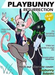 anthro ass_to_ass black_body black_fur bow_tie bunny_costume butt_bump clothed clothing costume curled_tail duo eyewear fake_ears fake_rabbit_ears femboy fictional_magazine_cover fur gesture glasses green_eyes hand_gesture hand_on_face headgear headwear leaning leaning_forward legwear leotard looking_at_viewer male one_eye_closed one_leg_up price_tag raised_leg smile star stockings tail text v_sign white_body white_fur wide_hips wink vank_shush deltarune undertale_(series) ralsei reggie_(whygena) animal_humanoid bovid caprine darkner goat humanoid mammal mammal_humanoid murid murine rat rodent cover digital_drawing_(artwork) digital_media_(artwork) english_text hi_res magazine_cover