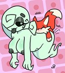 anthro big_breasts breasts doggystyle duo female from_behind_position male male/female plushie sex young young_anthro young_male krackdown9 candy_(krackdown9) spiral_(zaldenvire) animate_inanimate canid canine fox ghost living_plushie mammal spirit