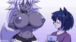 age_difference anthro areola big_breasts blush blush_lines bouncing_breasts breast_awe breasts clothed clothing collar duo exposed_breasts female grey_body hair hand_on_breast heart_symbol holding_breast huge_breasts kemono larger_female looking_at_breasts male nipples older_female presenting presenting_breasts shota size_difference smaller_male surprise undressing young younger_male paulgq nintendo nintendo_ds nintendo_ds_family aiko_(character) canid canine mammal 2d_animation animated frame_by_frame no_sound short_playtime webm