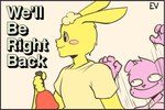 bell blush duo fur hair humor imminent_rape imminent_sex male male/male puffy_hair pupils purple_body purple_fur rape_face small_pupils smile sneak_attack text yellow_body yellow_fur ev_htf_(artist) happy_tree_friends the_eric_andre_show we'll_be_right_back cuddles_(htf) toothy_(htf) beaver lagomorph leporid mammal rabbit rodent english_text meme reaction_image