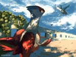ambiguous_gender claws cloud duo feral flying leaf looking_at_another multicolored_body orange_eyes red_eyes sky two_tone_body kfkgot7ig2r5265 nintendo pokemon generation_3_pokemon latias latios legendary_pokemon pokemon_(species) 2025 4:3 hi_res signature female_(lore) male_(lore)