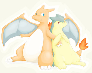 ambiguous_gender badger barefoot blue_eyes charizard claws cute dragon fire friendship fur hand_holding happy horn kinoko mustelid nintendo plain_background pokémon red_eyes shadow smile teeth typhlosion video_games wings wolverine
Rating: Safe
Score: 6
User: Luminocity
Date: February 21, 2014