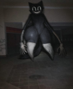 5_fingers anthro big_butt black_body black_fur butt cheek_tuft clothing creepy creepy_face creepy_smile facial_tuft featureless_crotch fingers front_view fur legwear legwear_only long_arms long_fingers looking_at_viewer male nightmare_fuel smile solo standing tall thick_thighs tuft white_clothing white_legwear wide_eyed wide_hips guhg_kemonowo trevor_henderson cartoon_cat_(trevor_henderson) domestic_cat felid feline felis mammal 2025 english_description hi_res