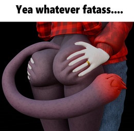 anthro butt butt_focus butt_grab clothed clothing duo exposed_butt female grope hand_on_butt larger_male male male/female mostly_nude partially_clothed shitpost size_difference standing nitenight ralsei746 sykonejo_(modeler) yeah_whatever_fatass lucky_(ralsei746) relsei_(ralsei746) bovid caprine felid feline goat mammal 3d_(artwork) absurd_res blender_(artwork) digital_media_(artwork) hi_res meme