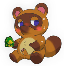 aged_down anthro balls belly blush bodily_fluids brown_body brown_fur chibi fur genitals humanoid_genitalia humanoid_penis kemono male money penis shota simple_background sitting slightly_chubby sweat white_background young young_anthro young_male ruua animal_crossing nintendo tom_nook_(animal_crossing) canid canine mammal raccoon_dog tanuki 2018 hi_res adult_(lore)