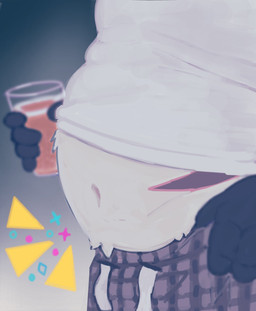 anthro belly beverage black_hands bottomwear close-up clothing container cup fur holding_container holding_cup holding_object male navel overweight pants shirt solo star topwear holidaysoftfox stop_putting_this_image_on_my_timeline_you're_making_me_act_up_(meme) 2025 hi_res painting_(artwork)