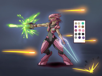 armor biped color_swatch digitigrade dreadlocks energy_sword energy_weapon female gun holding_gun holding_melee_weapon holding_object holding_ranged_weapon holding_sword holding_weapon melee_weapon plasma_gun plasma_rifle ranged_weapon solo standing sword weapon alorix halo_(series) microsoft xbox_game_studios alien humanoid sangheili absurd_res hi_res model_sheet