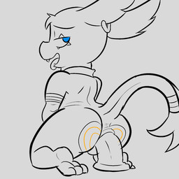 anal anal_masturbation anthro blue_eyes collar dildo ear_piercing ear_ring feet looking_back male masturbation piercing riding_dildo ring_piercing sex_toy sitting solo tongue tongue_out sleepyly bandai_namco digimon digimon_(species) gazimon hi_res