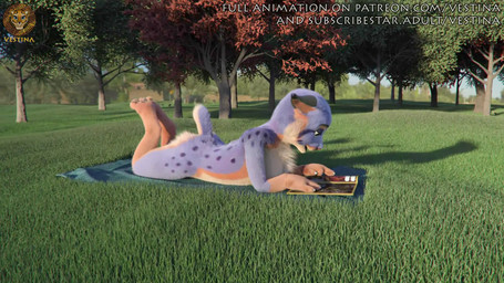 3_toes 4_fingers animal_genitalia animal_penis anthro anus areola breasts bright_colors butt butt_fluff canine_genitalia canine_penis carpet cheek_tuft claws disembodied_penis duo erection facial_tuft feet female fingers fluffy fluffy_body fluffy_chest fluffy_ears fluffy_tail forest forest_background fur genitals grass happy high-angle_view humanoid_hands looking_back male male/female markings multicolored_body multicolored_fur multiple_angles nature nature_background neck_tuft nipples nude nude_anthro nude_female open_mouth orange_body orange_eyes orange_fur pawpads paws penile penis pink_penis plant purple_body purple_fur reading reading_comic rear_view shocked solo_focus sound_effects spots spotted_body spotted_fur surprised tail tail_tuft tan_body tan_fur teeth toes tree tuft vaginal vein vulva sound_warning vestina violette_(vestina) felid feline lynx mammal 16:9 3d_(artwork) 3d_animation animated digital_media_(artwork) full_version_at_paywall hi_res huge_filesize long_playtime signature sound webm widescreen