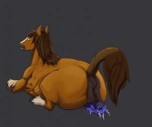 anthro anus barbel_(anatomy) big_anus big_butt black_anus black_body black_fur body_outline brown_body brown_eyes brown_fur brown_mane brown_tail butt dominant dominant_feral duo eyewear fatal_vore feral feral_pred flesh_whiskers forced fur glasses grey_background hair happy hooves horn horse_tail huge_anus hyper hyper_anus hyper_equine_anus larger_pred looking_back lying male male/male male_feral mane nude nude_male nude_pred on_back on_front pinned_by_butt puffy_anus purple_hair rear_view simple_background size_difference smile tail teeth unwilling_prey vore white_body white_fur willing_pred stufferzz mythology canid canine dragon equid equine fox horse hybrid mammal mythological_creature mythological_scalie scalie 2026 colored hi_res