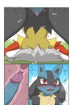 2023 absurd_res anthro anthro_on_anthro anthro_penetrated anthro_penetrating anthro_penetrating_anthro black_body black_fur blue_body blue_fur blush bodily_fluids braixen comic duo english_text female female_penetrated foreskin fur generation_4_pokemon generation_6_pokemon genital_fluids genitals hi_res humanoid_genitalia humanoid_penis internal interspecies looking_pleasured lucario male male/female male_penetrating male_penetrating_anthro male_penetrating_female nintendo penetration penile penile_penetration penis penis_in_pussy pokemon pokemon_(species) pussy pussy_juice_on_penis red_eyes sex sweat sweatdrop teeth text tongue uterus vaginal vaginal_fluids vaginal_penetration white_body white_fur winick-lim yellow_body yellow_fur