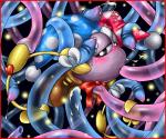 bodily_fluids border clothing cum erection fool's_hat genital_fluids genitals hat headgear headwear male not_furry open_mouth penis penis_tentacles red_border solo tentacle_pussy tentacles box_xod kirby_(series) nintendo marx_(kirby) 2012 6:5