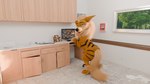 ambiguous_gender blue_eyes feral fluffy fluffy_tail fur inside office orange_body orange_fur quadruped snout solo tail ai_assisted redneck_redoubt nintendo pokemon arcanine generation_1_pokemon pokemon_(species) 16:9 3d_(artwork) 4k absurd_res digital_media_(artwork) hi_res widescreen