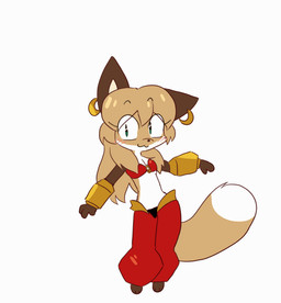 anthro brown_body brown_fur clothing dancing dipstick_tail ear_piercing ear_ring female female_anthro fur gloves_(marking) green_eyes hair harem harem_outfit jewelry markings midriff piercing ring_piercing solo tail tail_markings white_body white_fur conditional_dnp fiddleafox shantae_(series) wayforward averi_(fiddleafox) canid canine fox mammal red_fox true_fox animated frame_by_frame