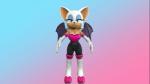 anthro blue_eyes breasts cleavage clothed clothing female fur gradient_background makeup simple_background solo tan_body tan_skin white_body white_fur wings chromakoros sega sonic_the_hedgehog_(series) rouge_the_bat bat mammal 2019 3d_(artwork) 3d_animation animated digital_media_(artwork) short_playtime