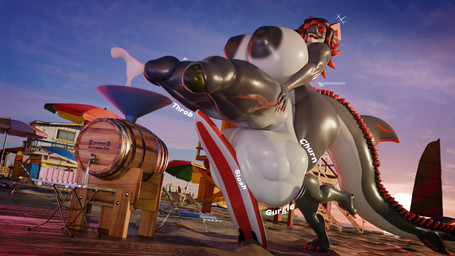 anthro ball_bulge balls barrel beach big_balls big_breasts big_butt big_penis boat bodily_fluids breasts butt churn cum cum_in_a_cup cum_in_container food fruit genital_fluids genitals heart_symbol huge_balls huge_breasts huge_penis hyper hyper_balls hyper_breasts hyper_genitalia hyper_penis intersex looking_at_viewer melon nipples nude object_vore onomatopoeia orgasm orgasm_face penetration penis plant solo sound_effects text thick_thighs umbrella urethra urethral urethral_bulge urethral_penetration vehicle vore watercraft watermelon dododragon56 raguda_(modeler) mythology karina_(knockedoutdragon) dragon eastern_dragon mythological_creature mythological_scalie reptile scalie 16:9 3d_(artwork) 4k absurd_res blender_(artwork) blender_cycles_(artwork) digital_media_(artwork) english_text hi_res widescreen