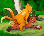 all_fours anus balls berry buizel butt canid darkened_balls darkened_genitalia darkened_sheath doggystyle duo female female_penetrated feral feral_on_feral food from_behind_position fruit generation_4_pokemon generation_8_pokemon genitals hi_res jockey_position kai_(mr.smile) male male/female male_penetrating male_penetrating_female mammal mr.smile nanab_berry nickit nintendo onomatopoeia oran_berry outside penetration penile penile_penetration penis penis_in_pussy plant plap pokemon pokemon_(species) pokemon_berry pussy razz_berry sex sound_effects text vaginal vaginal_penetration