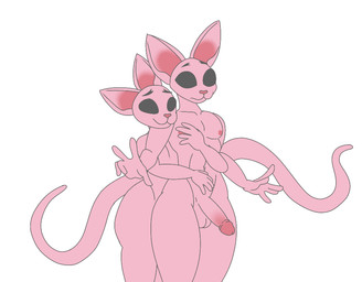anal anal_penetration anthro anthro_on_anthro anthro_penetrated anthro_penetrating anthro_penetrating_anthro balls big_ears butt confusion curvy_figure duo embracing_during_sex empty_eyes genitals hairless happy happy_sex hug humanoid_genitalia humanoid_hands humanoid_penis male male/male nipples penetration penile penile_penetration penis penis_in_ass sex size_difference surprise_sex tail anonymous_artist domestic_cat felid feline felis hairless_cat humanoid mammal animated