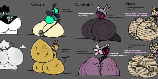 absorption_vore anthro breast_smother breasts butt butt_smother clothing cloud female group inside_clothing machine macro male male/female smothering text trapped_in_butt trapped_in_clothing vore quuestions_(artist) heru_(quuestions) air_creature arthropod elemental_creature humanoid insect living_cloud mummy robot undead english_text hi_res