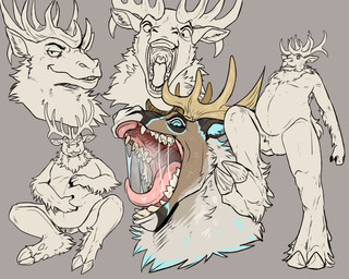 anthro belly belly_rub big_belly bodily_fluids digestion_implied drooling first_person_view foot_crush hooves imminent_vore looking_at_viewer male mouth_shot open_mouth oral_vore raised_hoof saliva saliva_string smug smug_face smug_grin stomping vore swampjaws cedarbou deer mammal new_world_deer reindeer 5:4 absurd_res hi_res
