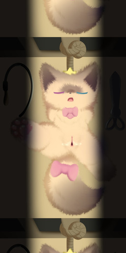 anthro bodily_fluids bound child_murder death eyes_closed female front_view fur genital_fluids genitals hanged monotone_body monotone_fur multicolored_body nude open_mouth solo spread_legs spreading suspension vaginal vaginal_fluids vulva young young_anthro young_female shiningcanc domestic_cat felid feline felis mammal absurd_res chinese_description hi_res long_image tall_image