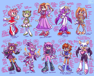 anthro bat_wings boots clothed clothing female footwear gloves group handwear membrane_(anatomy) membranous_wings orange_body pink_body plant purple_body shoes smile text white_clothing white_gloves white_handwear wings dizzy_starfie archie_comics sega sonic_adventure sonic_riders sonic_the_hedgehog_(archie) sonic_the_hedgehog_(comics) sonic_the_hedgehog_(series) sonic_x amy_rose blaze_the_cat cosmo_the_seedrian julie-su mina_mongoose rouge_the_bat sally_acorn tikal_the_echidna vanilla_the_rabbit wave_the_swallow avian bat bird domestic_cat echidna elemental_creature eulipotyphlan felid feline felis flora_fauna hedgehog herpestid hirundinid lagomorph leporid mammal mongoose monotreme oscine passerine rabbit rodent sciurid seedrian swallow_(bird) tree_squirrel absurd_res english_text hi_res