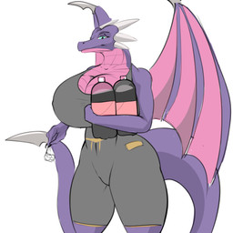 anthro anthrofied beverage beverage_bottle big_breasts bottle breasts container female huge_breasts nipple_outline soda soda_bottle solo thick_thighs three-quarter_view wide_hips xeddo activision mentos mythology skylanders spyro_the_dragon cynder dragon mythological_creature mythological_scalie scalie 1:1 2024 absurd_res hi_res