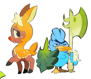 alternate_species beak blue_body buckteeth duo eyewear female feral feralized glasses male pokefication shield simple_background teeth weapon white_background ache13337003 deltarune nintendo pokemon undertale_(series) berdly noelle_holiday autumn_deerling avian deer deerling generation_5_pokemon generation_8_pokemon mammal pokemon_(species) sirfetch'd 2025 hi_res