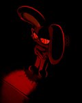 anthro female solo moon-watcher 2spot_studio bloody_bunny_(series) bloody_bunny lagomorph leporid mammal rabbit hi_res red_theme