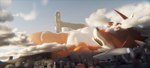 anthro big_penis bodily_fluids city cloud cum cum_flooding destruction excessive_cum excessive_genital_fluids eyes_closed genital_fluids genitals hyper hyper_cum landscape low-angle_view lying macro male masturbation muscular muscular_male on_back penile penile_masturbation penis sky solo vein veiny_penis rileyfoxxo canid canine fox mammal 3d_(artwork) digital_media_(artwork) hi_res