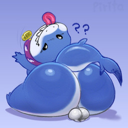 backsack balls big_butt blep butt collar feral genitals male sharp_teeth smile solo teeth tongue tongue_out 6lechenpolvo9 marvel marvel_rivals jeff_the_land_shark aquatic fish shark