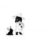 clothing duo eyewear glasses hat headgear headwear heart_symbol long_ears scarf jazzycat deltarune undertale_(series) ralsei bovid caprine goat lagomorph leporid mammal rabbit black_and_white monochrome