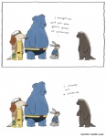 anthro clothing costume dialogue female humor long_snout male snout tail text liz_climo marvel x-men beast_(marvel) cyclops_(marvel) rogue_(marvel) anteater bear gulonine lagomorph leporid mammal mustelid musteline pilosan rabbit tamandua wolverine xenarthran comic english_text hi_res url